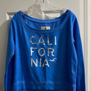 Blue California Graphic Sweatshirt by Hollister